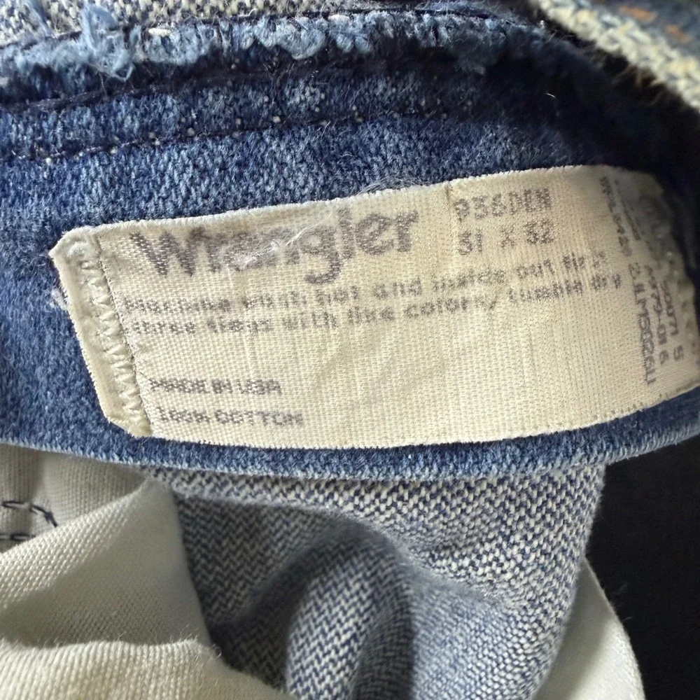 Wrangler 936DEN Slim Fit Cowboy Cut Jeans Mens 31x32 Medium Wash Made in USA